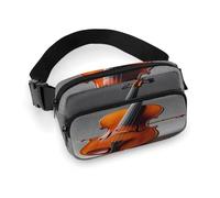 Cello Model Kit Fanny Pack Belt Bag with Adjustable Strap Fashion Waist Bag for Outdoor Sports Hiking, white, 20x13cm, Full Printed Waist Bag