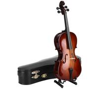 Cello Model Ornament, Musical Instrument Ornament 20cm Musical Instrument Model Mini Cello Display Ornament with Stand and Case Miniature Musical Replica Decoration