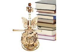 Cello Music Box Model Kits | Wooden Cello Music Box Jigsaw Puzzles - Jigsaw Construction Hobby Kits for Home Bedroom Living Room Shelf Desk )
