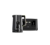 Cello Overture Ash Black 4 Slot Toaster & Kettle