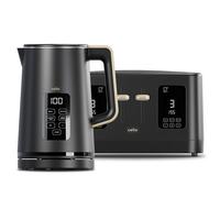Cello Overture Ash Black 4 Slot Toaster & Kettle