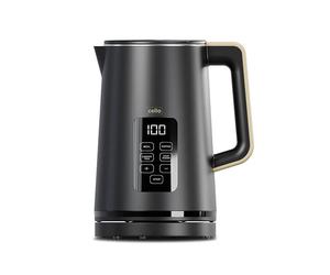 Cello Overture Ash Black Temperature Controlled Digital Kettle