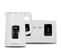 Cello Overture Natural White 4 Slot Toaster & Kettle