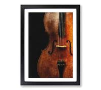 Cello Painting Framed Print | A2 Black Framed Wall Art | Ready to Hang | Modern Historical Picture | Living Room Bedroom Lounge Office