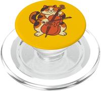Cello Player Calico Cat Art Cellist Orchestra Persian PopSockets PopGrip for MagSafe