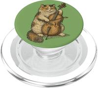 Cello Player Calico Cat Art Cellist Orchestra Persian PopSockets PopGrip for MagSafe