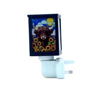 Cello Plug In Electric Wax Burner - Sunflower Highland Cow Design Oil Candle Warmer Aroma Lamp for Wax Melts Gift Home Fragrance Friendship Ornament Birthday Present Room Décor Multi-Use Functionality