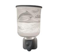 Cello Plug-In Wax Melt Burner - 3D Dolphin Design Porcelain Electric Oil Warmer Aroma Lamp for Wax Melts Sea Lovers Gift Home Fragrance Friendship Ornament Birthday Present Room Decor
