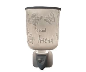 Cello Plug-In Wax Melt Burner - 3D Special Friend Design Porcelain Electric Oil Warmer Aroma Lamp for Wax Melts Special Friend Gift Home Fragrance Friendship Ornament Birthday Present Room Decor