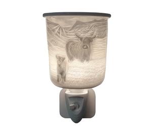 Cello Plug In Wax Melt Burner - Highland Cow Design - Oil Burner. The Electric Wax Burner Creates a Stunning Illumination of a Cow. Highland Cow Gifts, Ornament and Porcelain Decor.