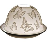 Cello Porcelain Tealight Dome Butterflies Design Led Or Candle Use Wax Warmer, Birthday Gift, Home Ornament