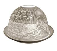 Cello Porcelain Tealight Dome Hedgehogs Design Led Or Candle Use Wax Warmer, Birthday Gift, Home Ornament