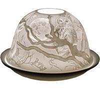 Cello Porcelain Tealight Dome Owl Design Led Or Candle Use Wax Warmer, Birthday Gift, Home Ornament