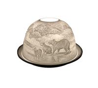 Cello Porcelain Tealight Holder Dome - Capybara Design with 3D Projection Image for Scented Unscented LED Candle Wax Warmer Gift Ornament for Home Bedroom Mum Dad