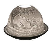 Cello Porcelain Tealight Holder Dome - Giraffe Design with 3D Projection Image & Loving Message Scented Unscented LED Lights Candle Wax Warmer Mom Nanny Birthday Gifts Ornament Home Easter Present