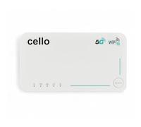 Cello Portable 5G Travel Router - WiFi 6 AX1800 Mobile Hotspot with SIM Card Slot, Qualcomm X55, Dual-Band 2.4G/5G, 4000mAh Battery - Unlocked 5G/4G LTE Mobile Router for Travel, Home & Outdoor