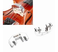 Cello Practice Mute Metal Silencer Durable Sound Reducing Accessory for Late Night Practicing Black Silver 7 x 3.47 x 2cm 113g (Silver)