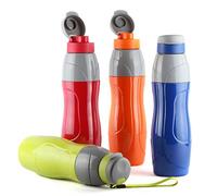 Cello Puro Plastic Sports Insulated Water Bottle, Set of 4, Assorted