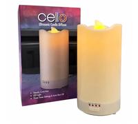 Cello Realistic Candle Ultrasonic Diffuser, Essential Oil Aroma Diffuser | Flickering Flame Effect, Auto Shut Off, Cool Mist Home Fragrance, Aromatherapy, Bedroom