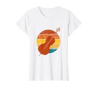 Cello Retro Vintage Design for Cellists Value Graphic T-Shirt, Women, White, M