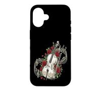 Cello Rose Flower Cellist Classical Music Case for iPhone 16