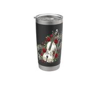 Cello Rose Flower Cellist Classical Music Stainless Steel Insulated Tumbler