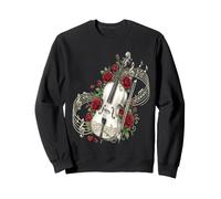 Cello Rose Flower Cellist Classical Music Sweatshirt