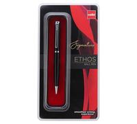 Cello Signature Ethos Blue Ballpoint Pen, 150.0 mm x 300.0 mm x 50.0 mm, 0.22 lbs, Metal Barrel, Stainless Steel Finish, Ambidextrous, CEL1008593