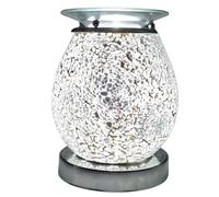 Cello Silver Mosaic Touch Electric Wax Melt & Oil Burner - Scented Fragrance Diffuser, Home & Living Room Décor, Night Light, Bedroom & Office Accessories Present Gift Touch Control