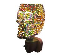 Cello Skull Electric Wax Melt Burner Plug-in - Infinity 3D Design Decorative Pattern Home Fragrance Warmer Indoor Use Desk Lamp for Bedroom Decor