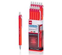 Cello Smooth Grip Butterflow Retractable Ballpoint Pen| Fine Tip| Ergonomic Handle - (0.8 mm)| Red Pen (24 Pcs)
