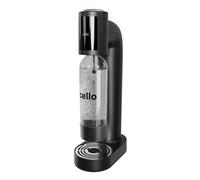 Cello Sparkling Water and Soda Maker Machine in Black with 1 Litre Reusable BPA-Free Water Bottle for Carbonating & Co2 Gas Cylinder, No Electricity Required, Sparkling Water Make
