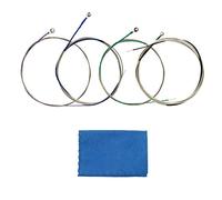 Cello Strings 1 Full Set A-D-G-C Steel Core Aluminum Magnesium Wound for Size 3/4 4/4 with 1 Piece Cleaning Cloth for Musical Instrument