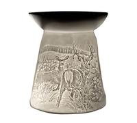 Cello Tealight Wax Melt & Oil Burner, Highland Stag, Stunning Porcelain Decor. Use as Wax Melt Burners or Essential Oil Burner and Magically Fragrance Your Room. Gifts For Her.