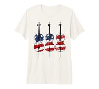 Cello USA Flag Cellist Patriotic String Musician 4th July Premium T-Shirt