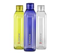 Cello Venice Exclusive Edition Plastic Water Bottle Set, 1 Litre, Set of 3, Multicolour