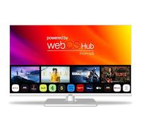 Cello White 12 Volt 32 inch Traveller Smart TV, 3 Years Warranty, Made in UK Ultrafast WebOS, Freeview Play, FreeSat, Bluetooth, Netflix, Apple TV, BBC. TV for Campervans, Motorhomes, HGVS