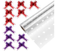 Cello Wrapping Paper Cellophane Wrap: 80CM X 30M Clear Plastic Cellophane Wrapping Transparent Celephane - 3 Mil Celophane for Baskets Flower Florist Roll Treats