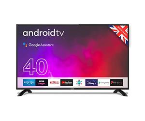 Cello Y22ZG0204 40 inch Smart Android TV with Freeview Play, Google Assistant, Google Chromecast, Disney+, Netflix, Apple TV+, Prime Video, BBC iPlayer Full HD 1080p Made in the UK