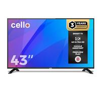 Cello Y22ZG0234 Google 43 inch Smart Android TV, 3 Years Warranty, Freeview Play, Google Assistant, Google Chromecast, Disney+, Prime Video, Apple TV+, BBC iPlayer Full HD 1080p, Made in the UK