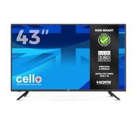 Cello ZBVD0234 43 inch Full HD LED TV with built-in Freeview HD Built in Satellite receiver 3 X HDMI and USB 2.0 to record Live TV Easy to Setup Non-Smart Made in the UK.