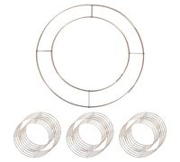 celloexpress 10"/25cm Flat Circle Metal Wreath Frame - Florist Ring Base Wreath Making Christmas Memorial Home Hanging Decorations (Pack of 3)
