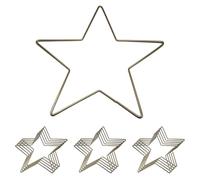celloexpress 10"/25cm Flat Star Metal Wreath Frame - Florist Ring Base Wreath Making Christmas Memorial Home Hanging Decorations (Pack of 5)