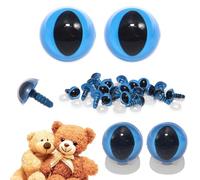 celloexpress 10mm Blue Cats Eyes with Plastic Backs - Safety Eyes for Soft Toy Teddy Bear Animal Making (Pack of 1 Pair)