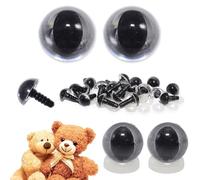 celloexpress 10mm Clear Cats Eyes with Plastic Backs - Transparent Safety Eyes for Soft Toy Teddy Bear Animal Making (Pack of 1 Pair)