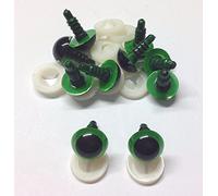 celloexpress 10mm Green Eyes with Plastic Backs - Safety Eyes for Soft Toy or Teddy Bear Making - Pack of 5 Pairs