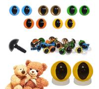 celloexpress 10mm Mixed Cats Eyes with Plastic Backs - Safety Eyes for Soft Toy Teddy Bear Animal Making (Pack of 5 Pairs)