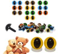 celloexpress 10mm Mixed Cats Eyes with Plastic Backs - Safety Eyes for Soft Toy Teddy Bear Animal Making (Pack of 10 Pairs)