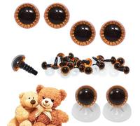 celloexpress 10mm Orange Owl Eyes with Plastic Backs - Safety Eyes for Soft Toy Teddy Bear Animal Making (Pack of 2 Pairs)