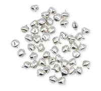 celloexpress 11.5mm Bright Silver Jingle Bells - Mini Christmas Craft DIY Festive Decorations Gift Wrap (Pack of 25)